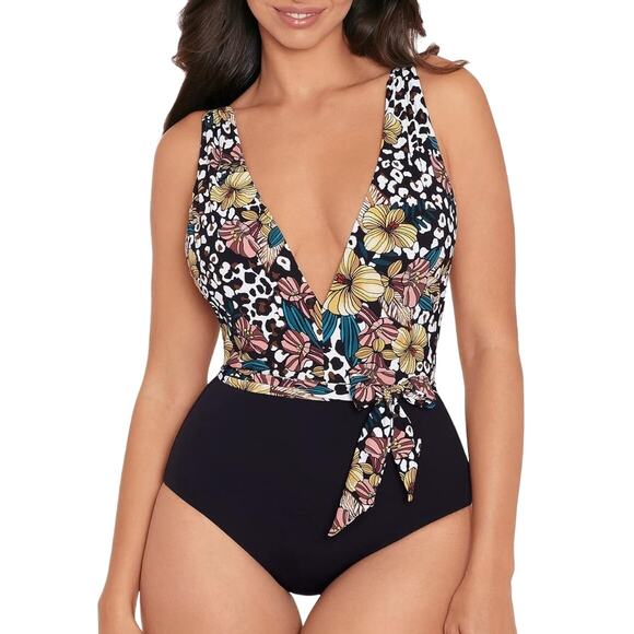 Skinny Dippers Miraclesuit L NEW Desert Rose Lady Godiva Suit One Piece Resort - Picture 1 of 10